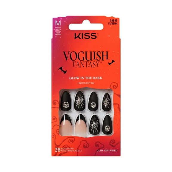 KISS Voguish Fantasy Halloween Press On Nails Almond, ‘Wild Kids’, Medium, 28 Count