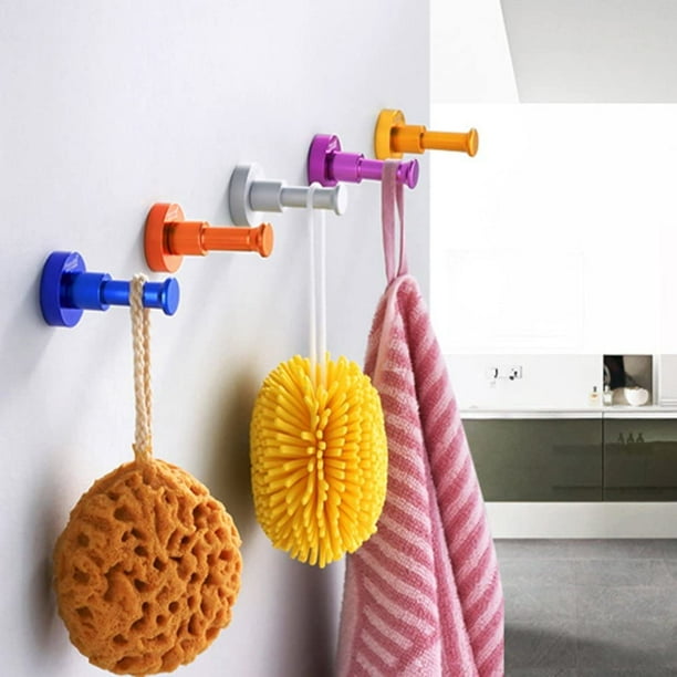 Aluminum coat hooks set, coat hooks with screws and dowels, 10 pieces