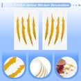 thumbnail image 4 of Unique Bargains Front Fender Arrow Sticker Decoration Motorcycle Warning Reflective Tape Waterproof PET Material Reflective Yellow 4 Pcs Motorcycle Fenders 14cm x 8cm, 4 of 6