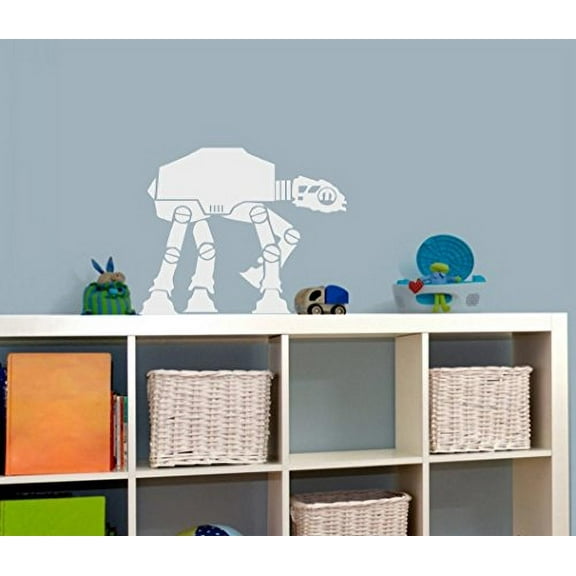 AT AT SOLDIER ~ Wall or Window Decal 20" x 25" (White)