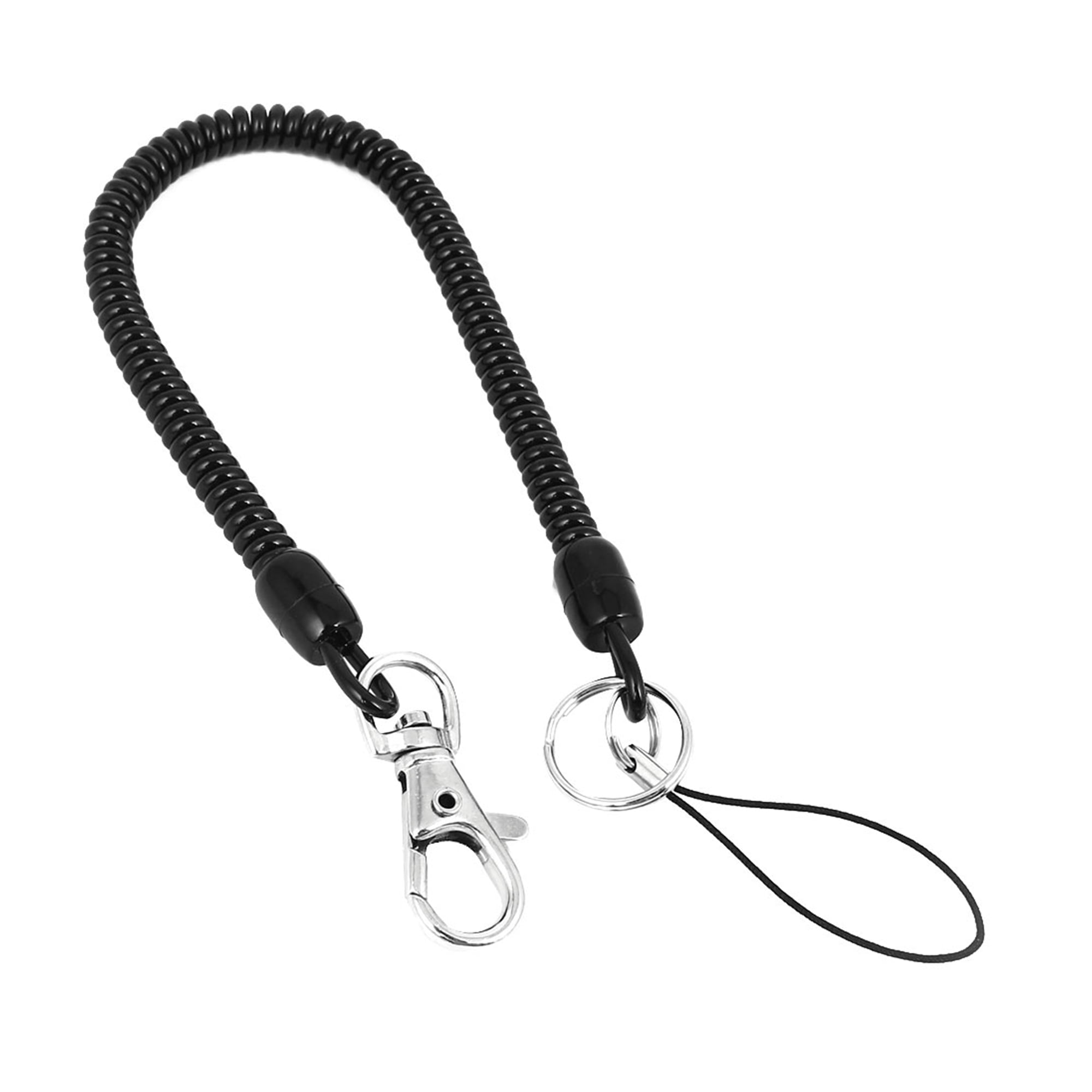 Unique Bargains Coil Spring Keychain Spiral Fishing Lanyard Cord with Lobster Clasp