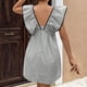 thumbnail image 4 of Vestido de Verano de Manga Corta Mujeres Cuello en V Manga Voladora con Ruffles Suelto Fluido Casual Mini, Vestido de Verano Casual, 4 of 8