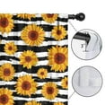 thumbnail image 4 of Blackout Kids Curtains,Black White Striped Sunflower Pattern Childrens Insulated Curtains Set Of 2,Bedroom Essentials,Toddler Room Decor 52"x63", 4 of 5