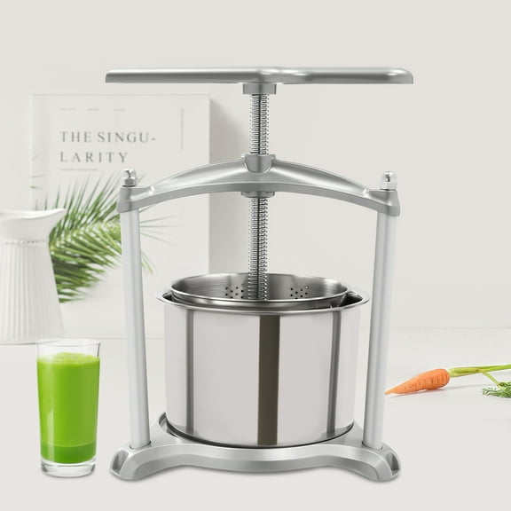 3L Stainless Steel Fruit Press Extractor, Manual Juice Maker with Adjustable Features, Silicone Hose for Fresh Juice and Easy Cleaning