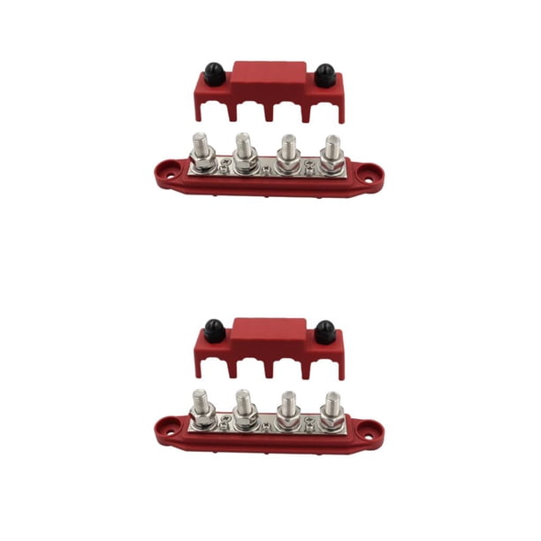 Kenally Bloque de distribución de energía con cubierta Ajuste resistente para barco rojo M10 Rojo M10 2piezas
