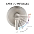 thumbnail image 3 of Boyel Living Wall Mounted Bathroom Shower Water Mixer Single Handle Shower ValveTemperature Mixing Valve Complete Shower Kit,Single Function Control Valves For Shower Faucet in Brushed Nickel, 3 of 10