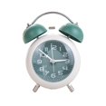 thumbnail image 1 of Reloj despertador para niños, de metal, de 4 pulgadas, con dos campanas y pilas, para adultos que duermen profundamente, silencioso, con movimiento de cuarzo y retroiluminación, pequeño reloj de mesa, 1 of 5