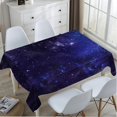 thumbnail image 4 of Tablecloth Galaxy Universe Table Cloth Rectangle Table 60 x 84 Inch Starry Night Sky Stars Outer Space Kitchen Decorations for Home Dinner Party, 4 of 6