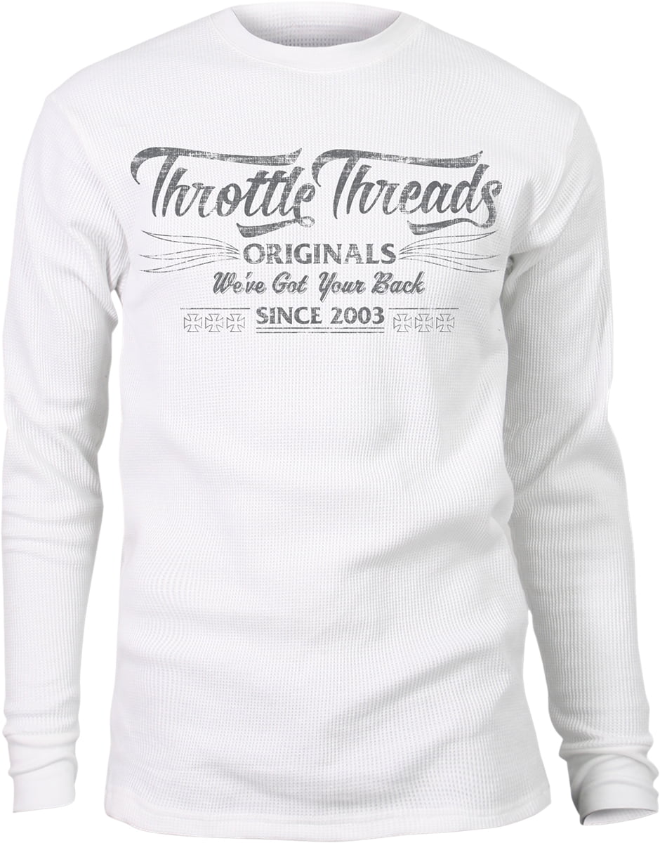Throttle Threads Men/'s Long Sleeve Thermal Shirt