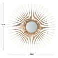 thumbnail image 3 of Safavieh Lachlyn 33 in. Radiant Lines Round Sunburst Mirror, Gold, 3 of 5