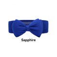 thumbnail image 4 of Minnieouse Cinturón de pajarita portátil para mujer, cinturón elástico a la moda para fiestas y banquetes, banda de cintura ajustable de cuero PU de Cinturones Azul claro Minnieouse PS9259-08, 4 of 5
