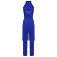 thumbnail image 3 of Xnihocha Womens Shiny Sequin Tassel 70s 80s Disco Dance Outfits Sleeveless Open Back Jazz Latin Jumpsuit Royal Blue M, 3 of 7
