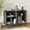 Black, variant on Litake Large Record Player Stand, Wood Vinyl Record Storage Compact Record Player Cabinet Cube Storage Organizer Up to 350 Albums with Charging Station for Living Room Bedroom, Natural