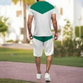 thumbnail image 4 of Akiihool Men's Summer Shorts Sets Men 2 Piece Polo Shirt and Short Set Casual Tracksuit (Green,3XL), 4 of 5