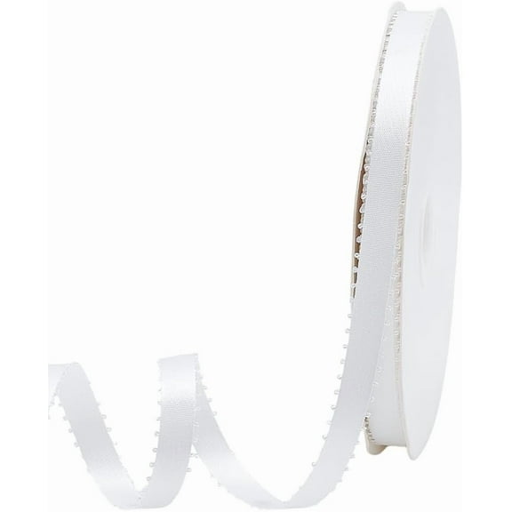 50 Yards Polyester Double Edged Picot Ribbon for Cloth Dress Sewing Accessories Black 3/8 inch(10mm)