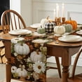 thumbnail image 3 of Vintage Pumpkin Table Runner, Autumn Thanksgiving Kitchen Dining Table Decoration for Home Party Decor 13x72 Inches, 3 of 9