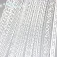 thumbnail image 2 of (5 yardas/rollo) tela de encaje blanco decoración de correas precioso Material de poliéster para embalaje de regalo, 2 of 5