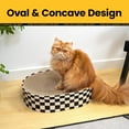 thumbnail image 2 of Cat Scratcher Cardboard,2 in 1 Oval Cat Scratch Pad Bowl for Indoor Kitty Grinding Claw,Round Kittens Scratching Board Corrugated Lounge Pet Beds&Furniture Protector for Couch&Carpets&Sofas, 2 of 9