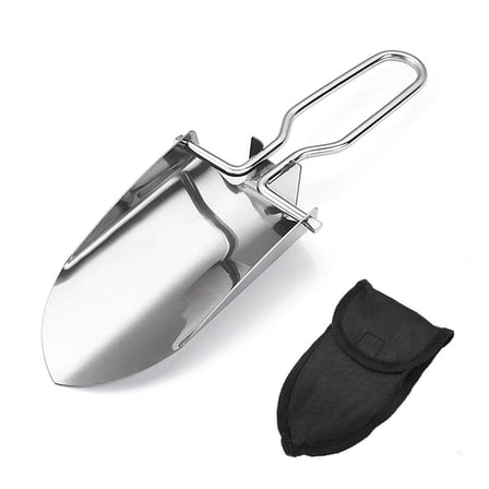 Lightweight Mini Shovels, Stainless Steel Foldable Garden Trowel, Handy Camping Shovel for Gardening and Potting Folding Tool