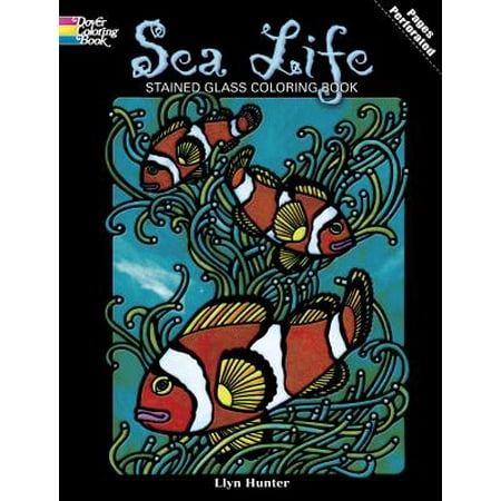 Sea Life Stained Glass Coloring Book (Best Places To Find Sea Glass)