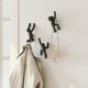 thumbnail image 4 of Perchero decorativo. juego de 3 ganchos de pared. Negro, 4 of 5