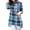 Blue, variant on Fimkaul Women's Button Down Shirts Winter Fall Long Sleeve Casual Tops Matching Loose Plaid Top Blouse Blue L