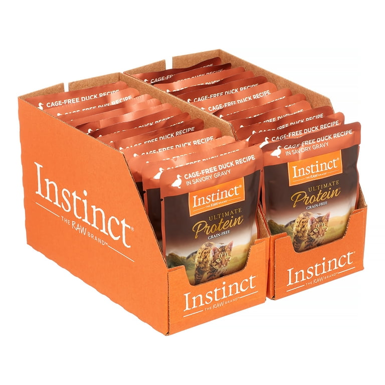 Instinct Ultimate Protein Grain Free Cage Free Duck Recipe Wet Cat Food Topper Pouch Instinct Ultimate Protein Grain Free Cage Free Duck Recipe Wet Cat Food Topper Pouch