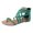 Green, variant on OAVQHLG3B Ladies Flat Sandals Zipper Open Toe Slippers Roman Shoes Summer Beach Sandals