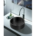 thumbnail image 5 of Eden Bath EB-SS003BK 15.75 in. Round Stainless Steel Vessel Sink with Rim & Drain in Black, 5 of 5