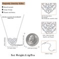 thumbnail image 4 of Fasjewly 925 Sterling Silver Dainty Heart Necklace, Cubic Zirconia Cute Heart Pendant Necklace for Women, 4 of 9