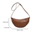 thumbnail image 2 of Bolso de media luna de PU para mujer bolso versátil para axila bolso de media luna bolso para citas diarias, 2 of 9