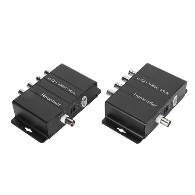 Multiplexor de Vídeo ANGGREK 4 Canales Transmisor Y Receptor 400 M Señal Superpuesta Para Cámara de Seguridad