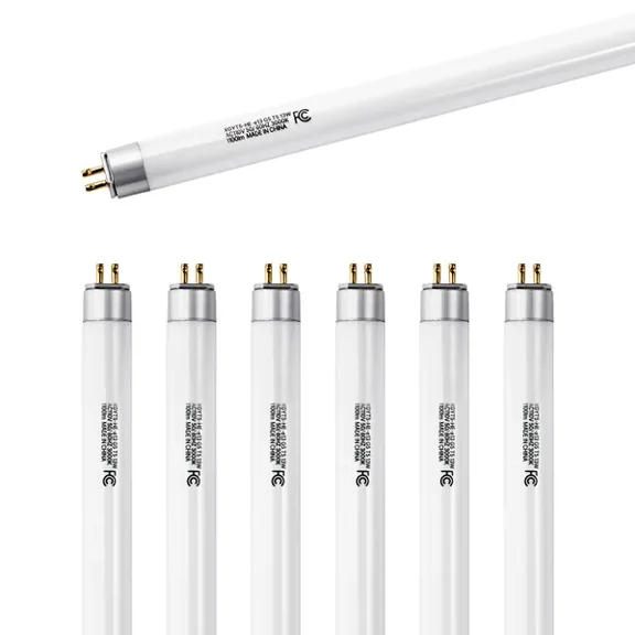 8 Pack 13W T5 21 Inch Fluorescent Tube Light Bulbs 3000K Warm White G5 Bi Pin Base