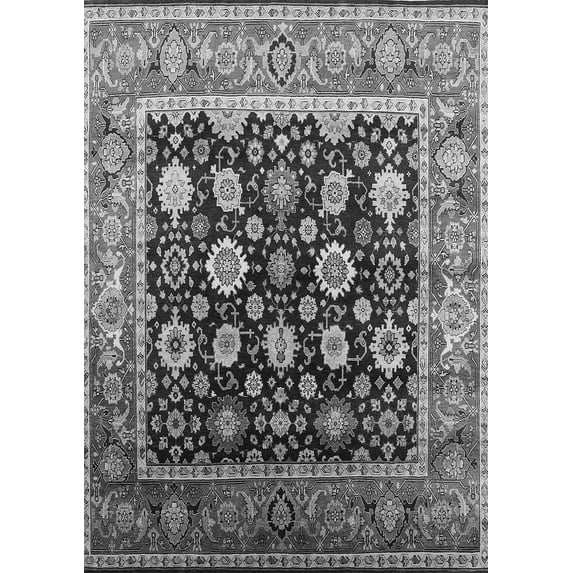 Ahgly Company Indoor Rectangle Oriental Gray Traditional Area Rugs, 7' x 10'
