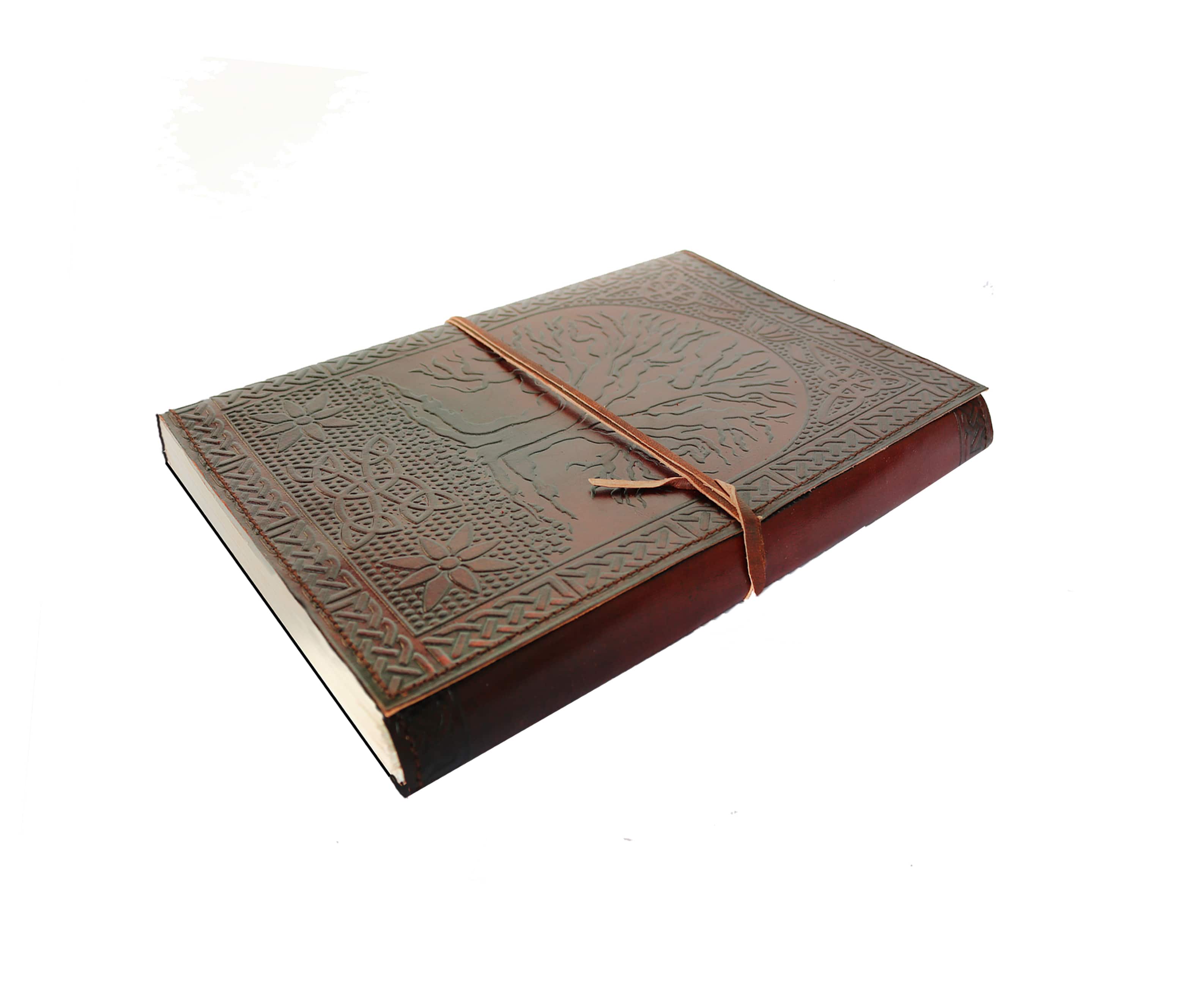 Jaald A5 Leather Journal Tree of Life Blank Notebook Travel Diary Sketchbook Christmas Gifts for Artists Handmade Writing Pad Book of Shadows