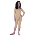 thumbnail image 6 of Moomaya Womens Plain Nightwear Set w/ Capri Cotton Sleepwear 2 Pcs Nightdresses, 6 of 7
