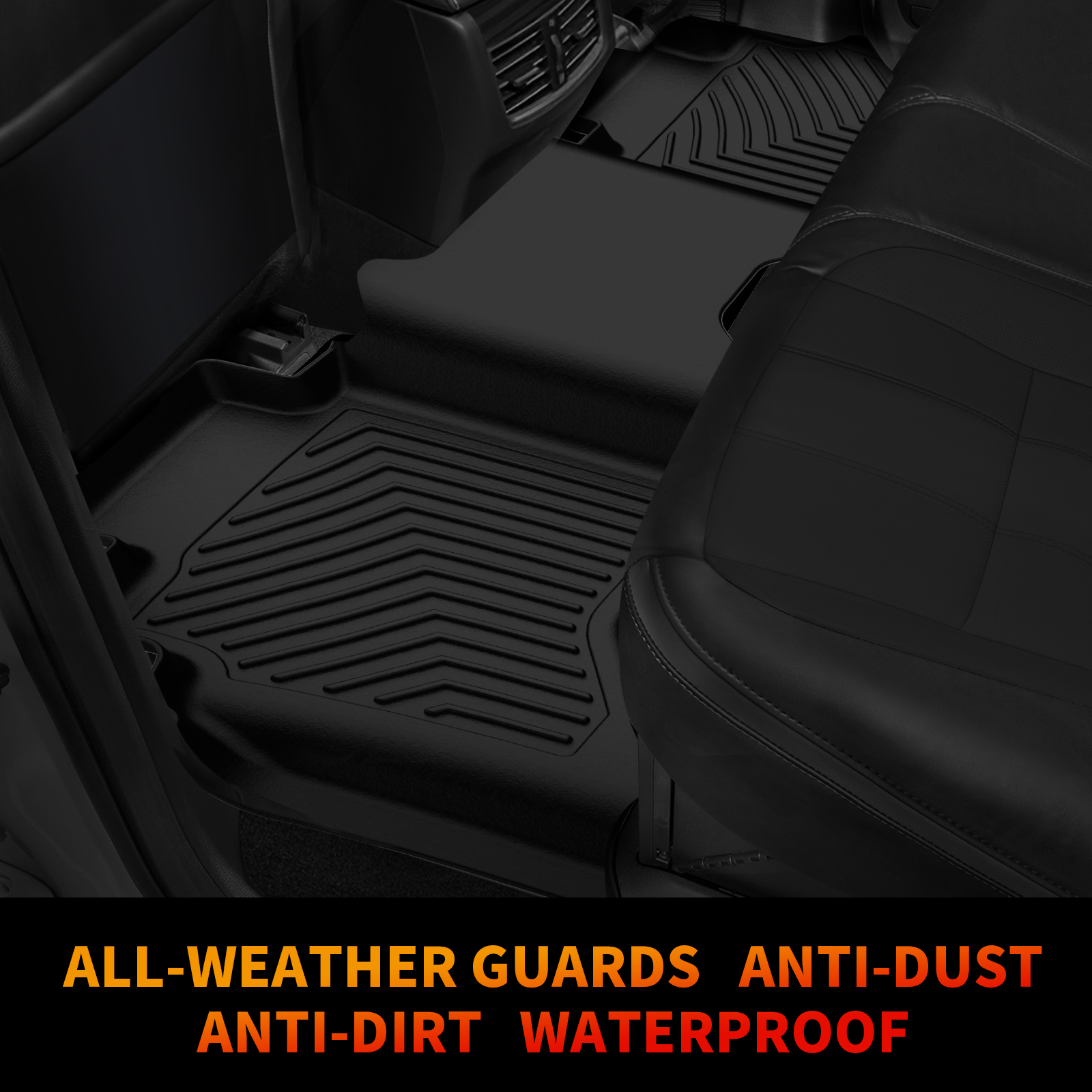 RVNI Floor Mats for 2002-2008 Dodge Ram 1500 Quad Cab/ 03-09 Dodge Ram 2500/3500 Quad Cab 3D Molded