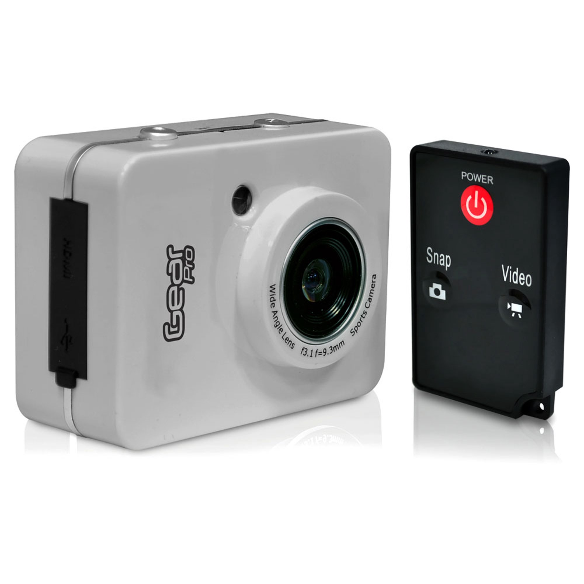 Pyle Gear Pro Sports Action Camera 1080P Full HD Waterproof Camcorder, 12MP Camera with 2.4" Touch Screen, Remote Control, 1500mAh Battery, USB/HDMI Ports & Mounting Accessories