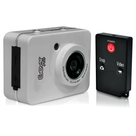 Pyle Gear Pro Sports Action Camera 1080P Full HD Waterproof Camcorder, 12MP Camera with 2.4" Touch Screen, Remote Control, 1500mAh Battery, USB/HDMI Ports & Mounting Accessories
