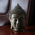 thumbnail image 2 of Buddha Head Statue Figurine Fengshui Porch Office Desktop Decorative Ornament Indoor/outdoor Meditating Sculpture, 2 of 5