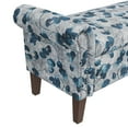 thumbnail image 6 of HL Home Furnishings Rolled Arm Storage Ottoman in Blue Floral Bonsai, 6 of 10
