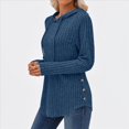 thumbnail image 4 of Sudaderas con Capucha para Mujer, Sudaderas de Gran Tamaño, Camisetas de Larga, Suéteres, Suéteres de Otoño, Tops. Azul L, 4 of 6