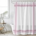 thumbnail image 2 of Small Stall Shower Curtain 48x72 Inch Narrow Half Size Modern Minimalist Styles Bath Curtains Bathroom Decor, Rose Grid Lines Pattern Waterproof Fabric Shower Curtain Set with Hooks 48 Inch, 2 of 7