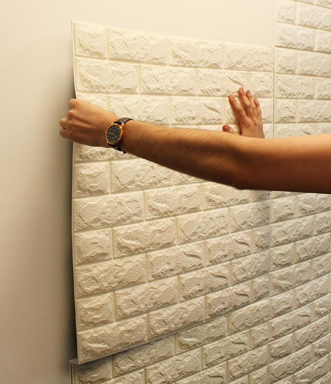 5 Pack 3D  White Brick  Wallpaper  Self Adhesive Wallpaper  