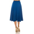 thumbnail image 5 of Women's Flared Lightweight Elastic Midi A-Line Skirt - Comfortable and Stylish, 5 of 8