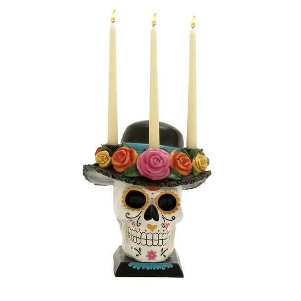 Alluring Skull Candle Holder