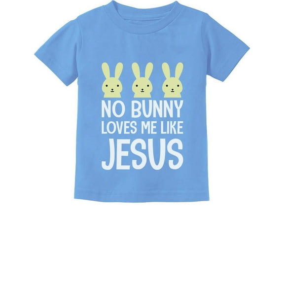 Tstars Boys Unisex Easter Holiday Shirts Easter No Bunny Loves Me Like Jesus Kids Happy Easter Party Shirts Easter Gifts for Boy Toddler Kids T Shirt