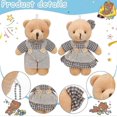 thumbnail image 3 of 12 Pack Stuffed Animal Bears, Mini Couple Bears in Burlap Clothes Animal Toys Small Stuffed Teddy Bears for Christmas, 3 of 5
