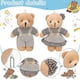 thumbnail image 3 of 12 Pack Stuffed Animal Bears, Mini Couple Bears in Burlap Clothes Animal Toys Small Stuffed Teddy Bears for Christmas, 3 of 5
