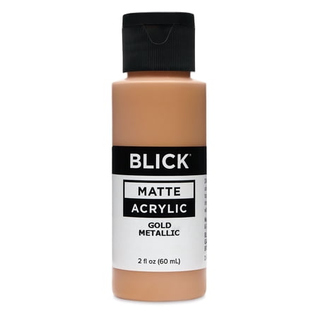 Blick Matte Acrylic - Gold Metallic, 2 oz bottle